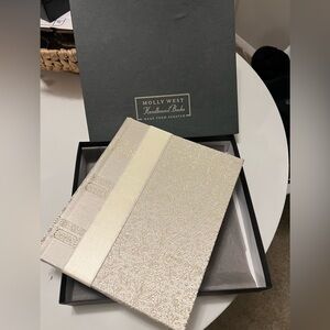 Molly West handbound Books/photo album made from scratch antique ivory NWT